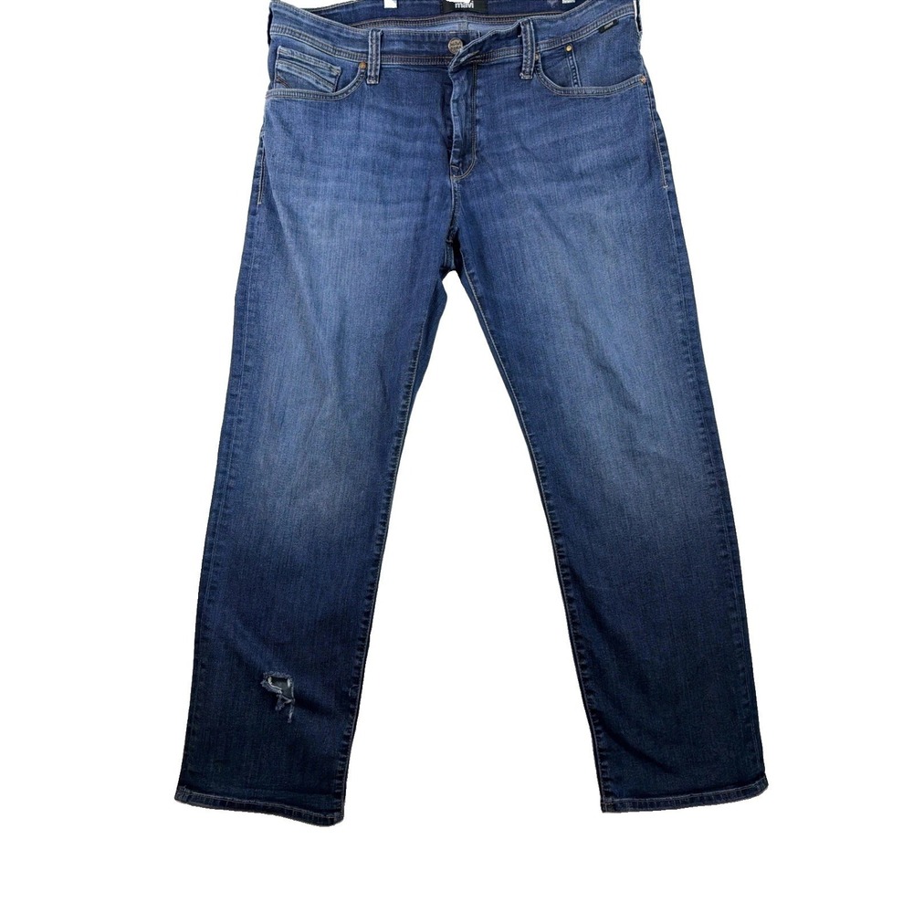 Mavi Jeans Zach Straight Leg Mens Size 36x31 Stretch Dark Wash Denim